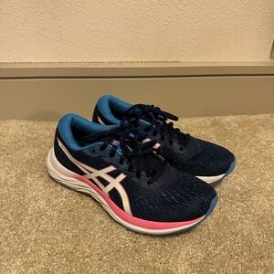 ASICS Women's Sneakers - Dark Blue and Pink